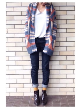 「カウチン」｜shihoさん（レディース・158cm）の冬コーディネート