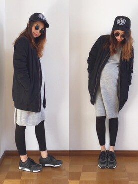 「moussy」｜「アイテム（ノーカラージャケット）」を使った、shihoさん（レディース・158cm）の冬コーディネート