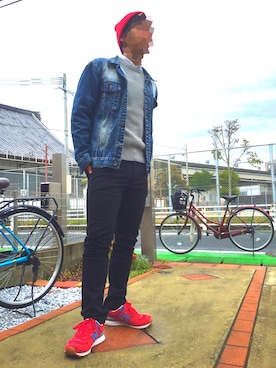 「NO NAME（ノーネーム）のアイテム（ジャケット/アウター）」を使った、K〇〇k〇  K〇〇k〇さん（メンズ・166cm）の秋コーディネート