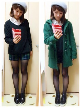 「ドレスシューズ」｜「アイテム（ダッフルコート）」を使った、miyukiさん（レディース・150cm）の秋コーディネート