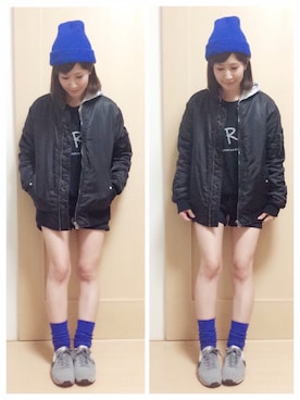 「ブルー×ブラック」｜「アイテム（その他）」を使った、miyukiさん（レディース・150cm）の秋コーディネート