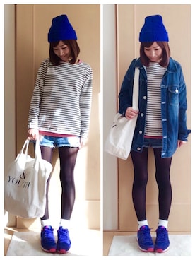 「RCWB（アールシーダブリュービー）のアイテム（ジャケット/アウター）」を使った、miyukiさん（レディース・150cm）の冬コーディネート