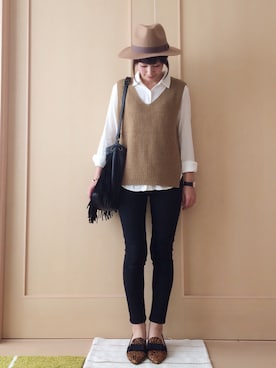「SENSO Diffusion（センソディフュージョン）のアイテム」を使った、miyukiさん（レディース・150cm）の秋コーディネート