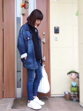 「RCWB（アールシーダブリュービー）のアイテム（ジャケット/アウター）」を使った、miyukiさん（レディース・150cm）の冬コーディネート