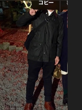 「アイテム（ボディバッグ/ウエストポーチ、ブルー系）」を使った、じゅんやさん（メンズ・162cm）の冬コーディネート