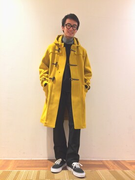 「orcival」｜「アイテム（ダッフルコート）」を使った、URAさん（メンズ・170cm）の秋コーディネート