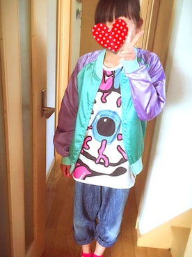 「ANAP（アナップ）のアイテム（ナイロンジャケット）」を使った、ku35。。さん（レディース・159cm）の春コーディネート