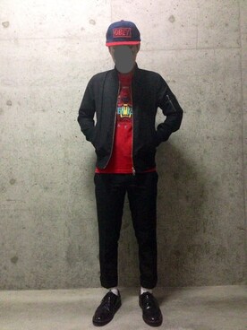 「KENZO」｜「アイテム（ブルゾン）」を使った、Nさん（メンズ・170cm）の冬コーディネート
