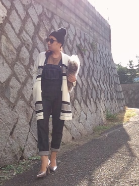 「シルバーパンプス」｜「アイテム（オールインワン・サロペット）」を使った、chanmikeyさん（レディース・155cm）の秋コーディネート