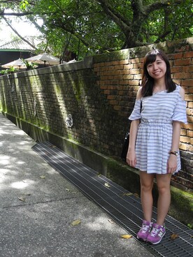 Kathy Hoさん（レディース・158cm）の夏コーディネート