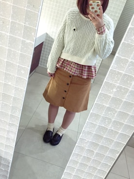「RETOROGIRL」｜「アイテム（アクセサリー）」を使った、まりさん（レディース・153cm）の冬コーディネート