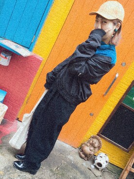 「栄」｜「アイテム（その他アウター）」を使った、SHURIBOさん（レディース・161cm）の秋コーディネート