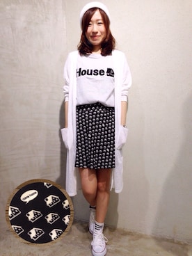 「AS KNOW AS PINKY（アズノゥアズピンキー）のアイテム（トップス）」を使った、オカダさん（レディース・155cm）の春コーディネート