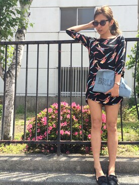 「3rd by VANQUISH（サードバイヴァンキッシュ）のアイテム（バッグ）」を使った、Mao Iwawakiさん（レディース・158cm）の春コーディネート