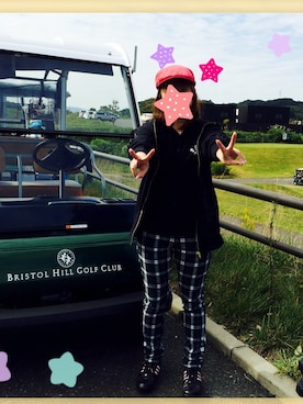 「Arnold Palmer（アーノルドパーマー）のアイテム（ハンチング/ベレー帽）」を使った、satomiさん（レディース・155cm）の秋コーディネート