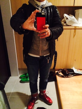「MARITHE + FRANCOIS GIRBAUD（マリテフランソワジルボー）のアイテム（パンツ）」を使った、みやみやさん（レディース・155cm）の秋コーディネート
