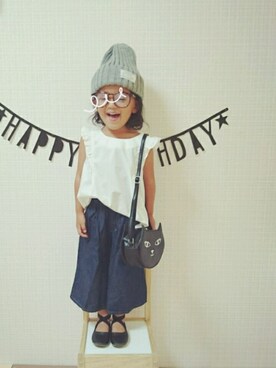 「babygap」｜「アイテム（パンプス）」を使った、Riiiiiiia♡さん（キッズ・100cm）の夏コーディネート