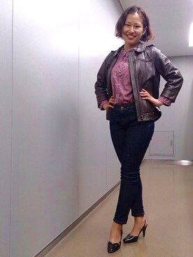 「SEE BY CHLOE（シーバイクロエ）のアイテム（ジャケット/アウター）」を使った、あすかさん（レディース・155cm）の秋コーディネート