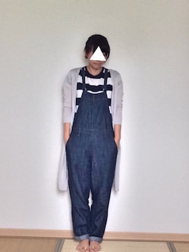 「黒サンダル」｜「アイテム（オールインワン・サロペット）」を使った、tanichan**さん（レディース・157cm）の夏コーディネート
