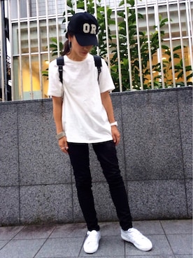 「SUPERGA（スペルガ）のアイテム」を使った、NANAさん（レディース・161cm）の夏コーディネート