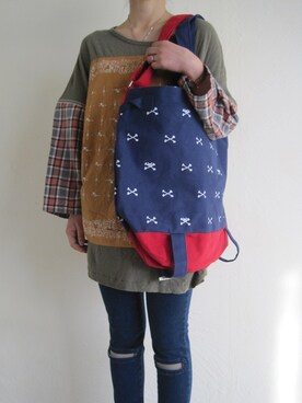 「AlexanderLeeChang（アレキサンダーリーチャン）のアイテム（バッグ）」を使った、TITY niigataさん（レディース・160cm）の春コーディネート