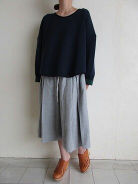 「sneeuw（スニュウ）のアイテム（スウェット）」を使った、TITY niigataさん（レディース・160cm）の夏コーディネート