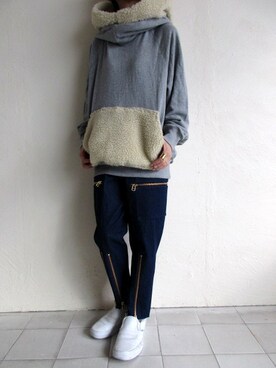 「banal chic bizarre」｜「アイテム（パーカー）」を使った、TITY niigataさん（レディース・160cm）の冬コーディネート