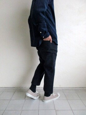「meanswhile（ミーンズワイル）のアイテム（パンツ）」を使った、TITY niigataさん（メンズ・172cm）の冬コーディネート