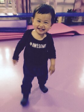 「JOE FRESH（フレッシュ）のアイテム」を使った、佐由松さん（キッズ・80cm）の秋コーディネート