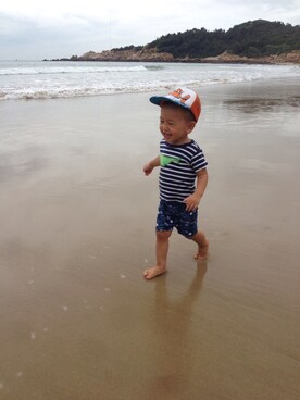 「JOE FRESH（フレッシュ）のアイテム」を使った、佐由松さん（キッズ・80cm）の秋コーディネート