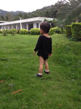 「JOE FRESH（フレッシュ）のアイテム」を使った、佐由松さん（キッズ・80cm）の秋コーディネート