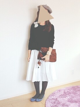 「Kaon（カオン）のアイテム」を使った、c h i h i r ☻︎さん（レディース・158cm）の秋コーディネート