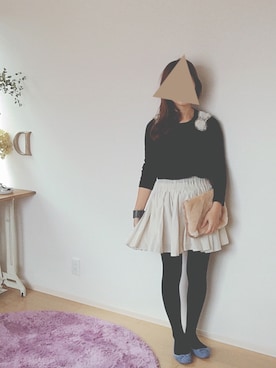 「Kaon（カオン）のアイテム」を使った、c h i h i r ☻︎さん（レディース・158cm）の秋コーディネート