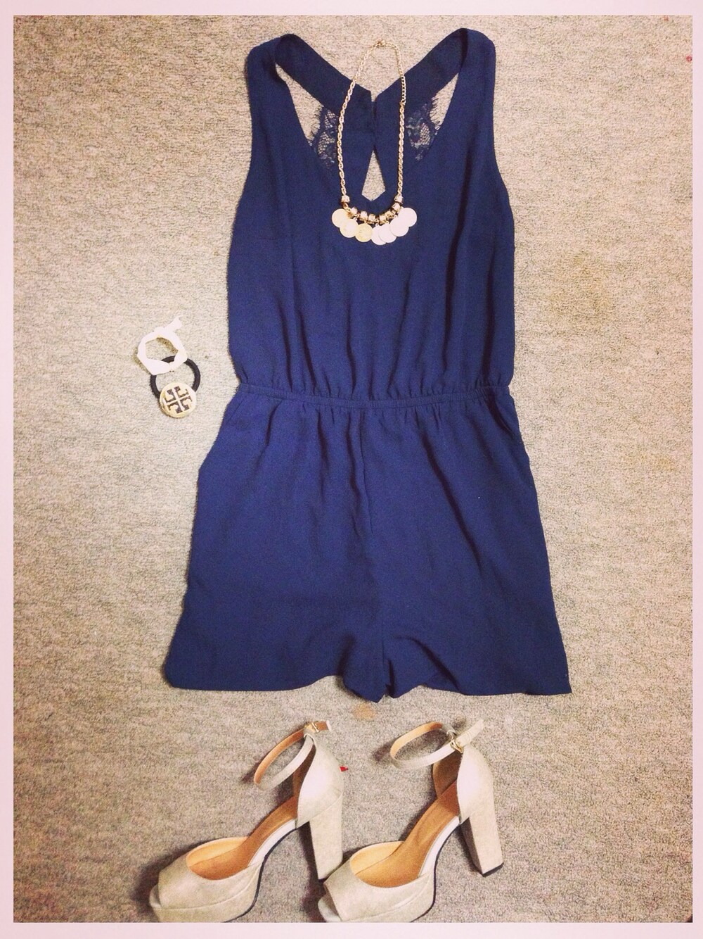 「navy、H&M、dress、summer、ロンパース」｜「H&M ロンパース（ワンピース、その他）」を使った、❥❥ M i y uさん（レディース・157cm）の夏コーディネートの1枚目の写真