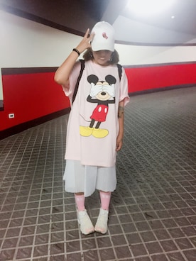 「wip（ウィップ）のアイテム」を使った、over girlさん（レディース・153cm）の夏コーディネート