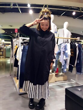 「wip（ウィップ）のアイテム（ワンピース/ドレス）」を使った、over girlさん（レディース・153cm）の夏コーディネート