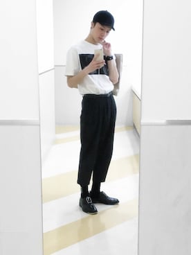 「COS（コス）のアイテム（キャップ）」を使った、ryoさん（メンズ・170cm）の夏コーディネート