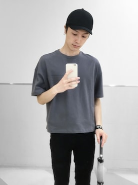 「COS（コス）のアイテム（キャップ）」を使った、ryoさん（メンズ・170cm）の夏コーディネート