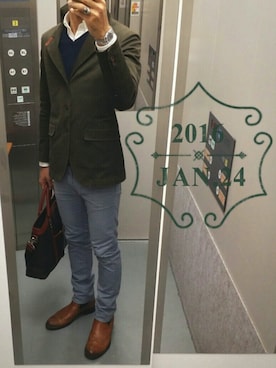 「TRION（トライオン）のアイテム」を使った、AMUさん（メンズ・174cm）の春コーディネート