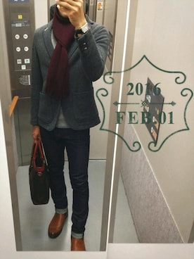 「TRION（トライオン）のアイテム」を使った、AMUさん（メンズ・174cm）の春コーディネート