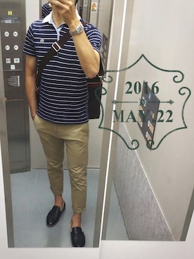 「FRANCK MULLER（フランク・ミュラー）のアイテム」を使った、AMUさん（メンズ・174cm）の春コーディネート