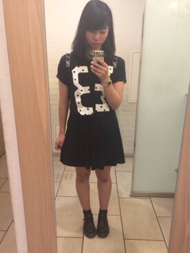 「Dr. Martens（ドクターマーチン）のDr.Martens (ドクターマーチン)/1461 3EYE GIBSON SHOES（その他シューズ）」を使った、［ゆりゆり］さん（レディース・155cm）の春コーディネート