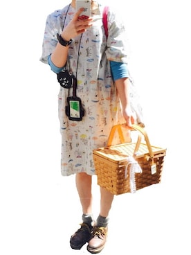 「にゃー」｜「アイテム（その他シューズ）」を使った、キタジマ カホさん（レディース・156cm）の春コーディネート