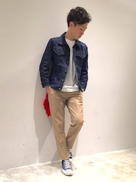 「BLISS POINT（ブリスポイント）のアイテム（財布/小物）」を使った、PYNPYNさん（メンズ・170cm）の春コーディネート