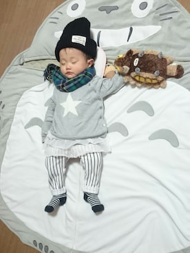 「トトロ」｜「アイテム（その他）」を使った、papiさん（キッズ・70cm）の秋コーディネート