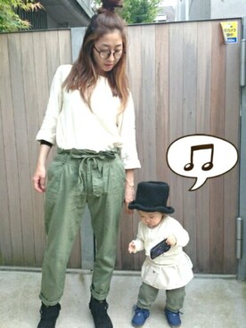 「カーゴパンツ」｜papiさん（キッズ・70cm）の春コーディネート