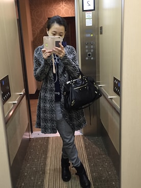 「theory（セオリー）のアイテム（その他アウター）」を使った、ゆきぽんさん（レディース・163cm）の秋コーディネート
