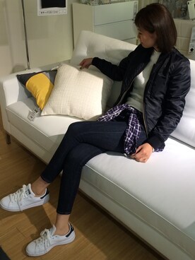 「SLY（スライ）のアイテム（ブルゾン）」を使った、asammyさん（レディース・170cm）の冬コーディネート
