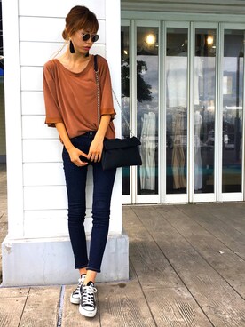 「Luz Llena (NEY)（ラズレナニー）のアイテム（アクセサリー）」を使った、asammyさん（レディース・170cm）の夏コーディネート