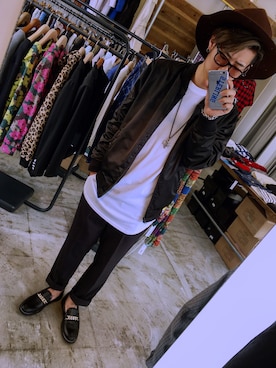 「アイテム（ナイロンジャケット）」を使った、HirokiYudaさん（メンズ・173cm）の秋コーディネート